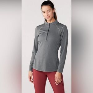 REI Co-op Lightweight Base Layer Half-Zip Top in Asphalt/Castlerock SZL